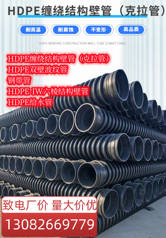 HDPE缠绕结构壁管（克拉管）、HDPE-