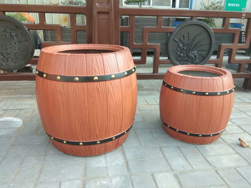 混凝土隔离带仿木花箱 仁马水泥仿木仿树皮栏杆图3