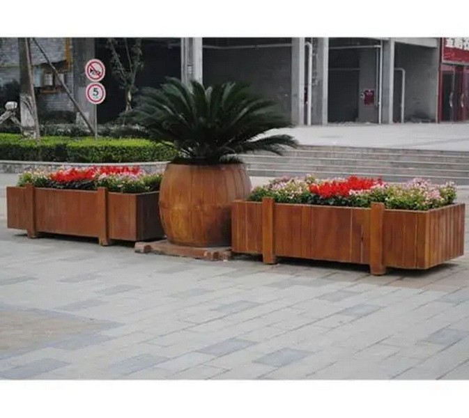 仿木纹花箱 水泥仿木花箱 仁马混凝土仿树藤树干栏杆护栏图2