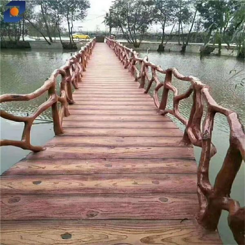 仿木纹花箱 水泥仿木花箱 仁马混凝土仿树藤树干栏杆护栏图4
