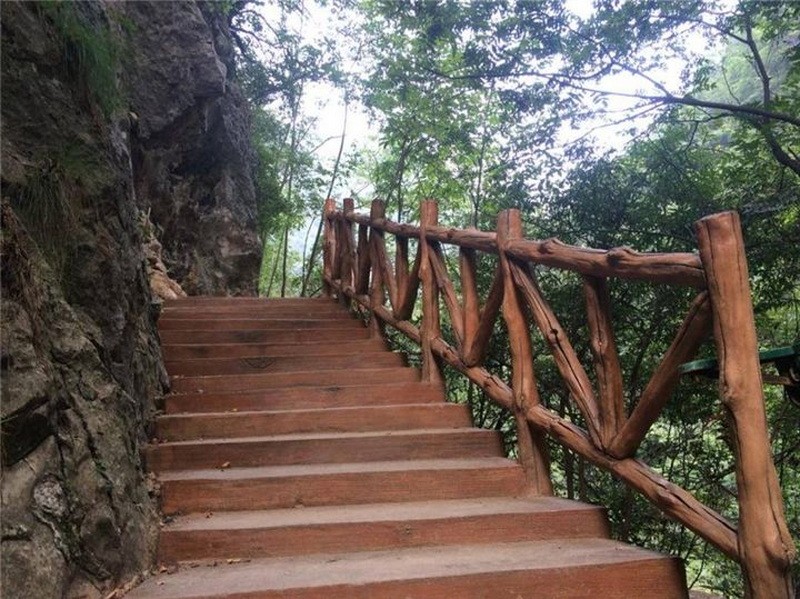 道路市政园林水泥仿树藤护栏 四川仁马登山步道仿木纹栏杆 地板图5