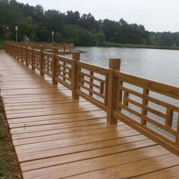 仿树皮混凝土栏杆生产厂家 四川成都仁马水泥仿木护栏 仿木树桩图2