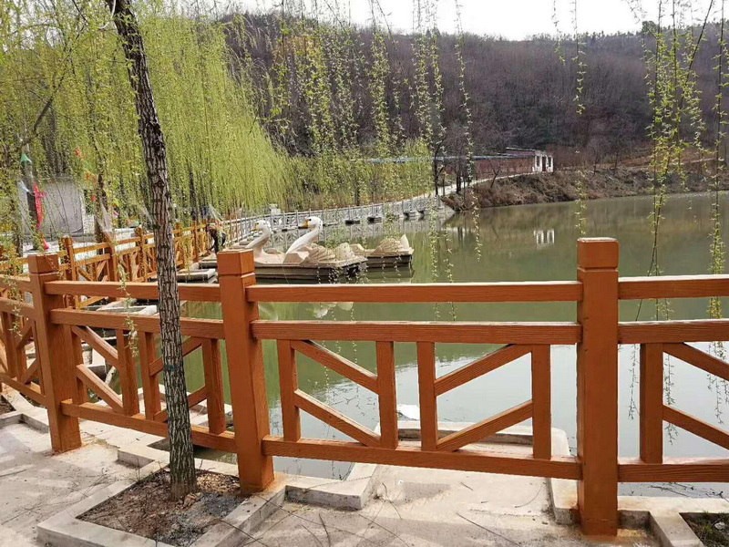 预制砼水泥仿木栏杆生产厂家 四川成都仁马铸造石仿木桥梁护栏图3