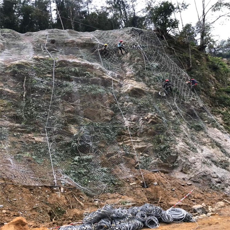 主动防护网厂家 边坡防落石拦截网 岩石边柔性覆盖式图2
