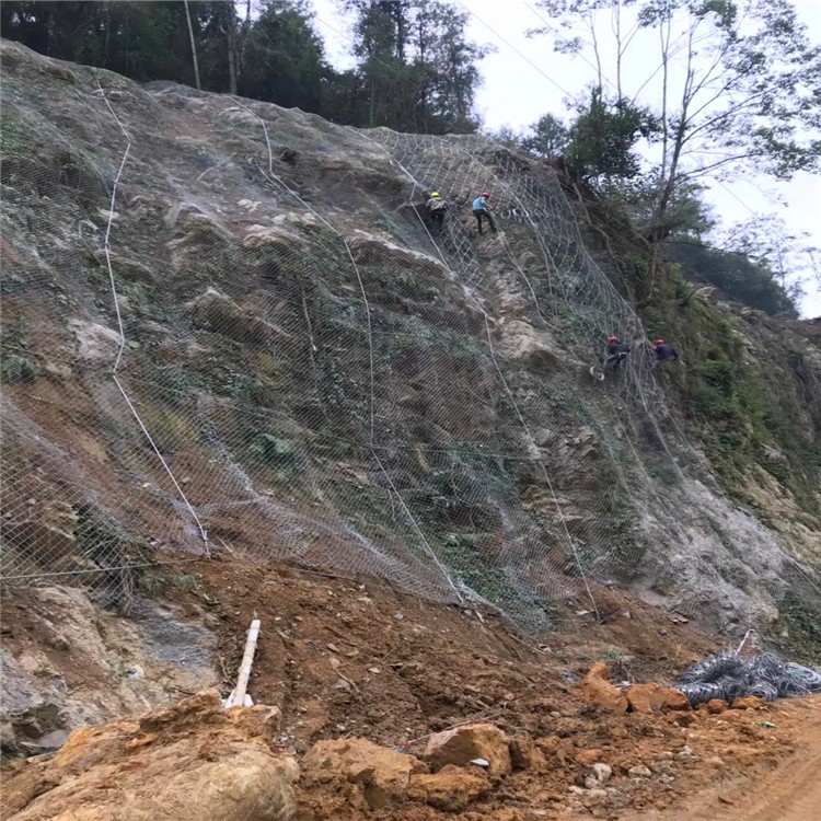 边坡防护网 山体柔性SNS金属网被动钢丝绳 主动防落石安全网图3