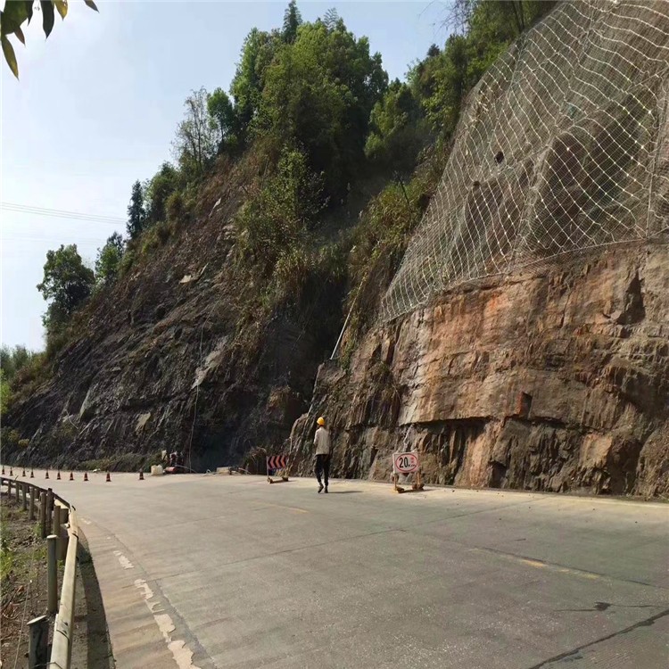 SNS边坡主动式防坠网 山坡加固安全网 景区落石防护网图3
