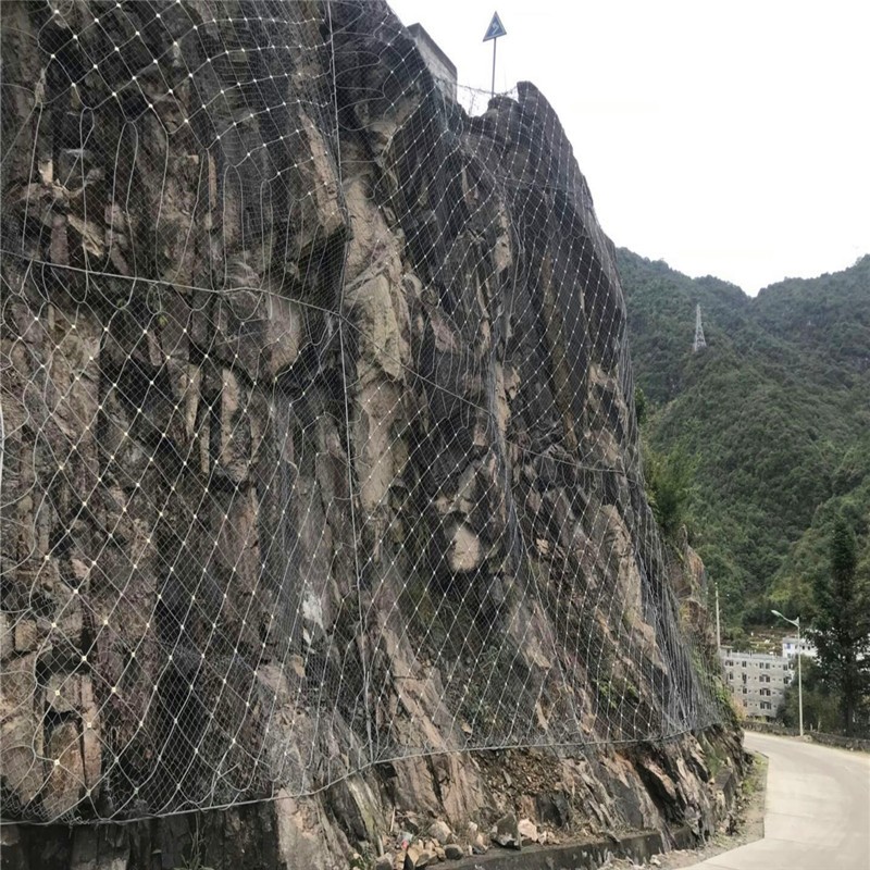 柔性防护丝网 主动边坡防护网 钢丝菱形 SNS山体护坡网图5