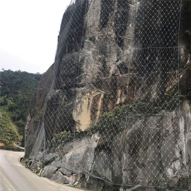 主动边坡防护网SNS柔性护坡固土防护网山体滑坡落石钢丝绳网图3