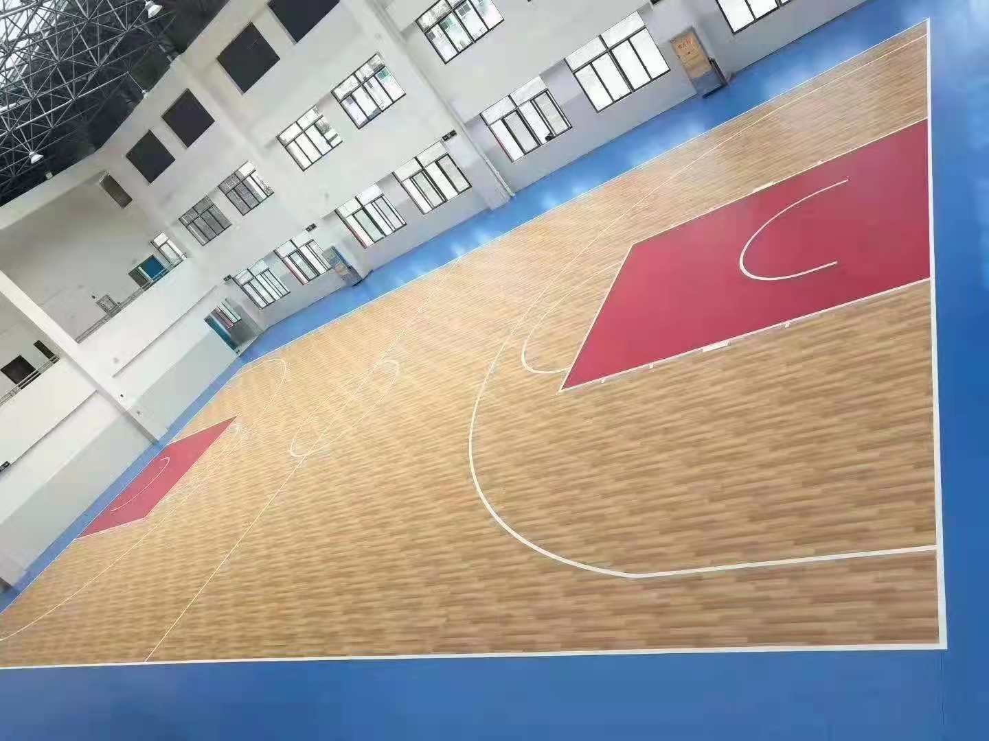 塑胶地板厂家 运动地板 篮球场  羽毛球场  乒乓球场图4