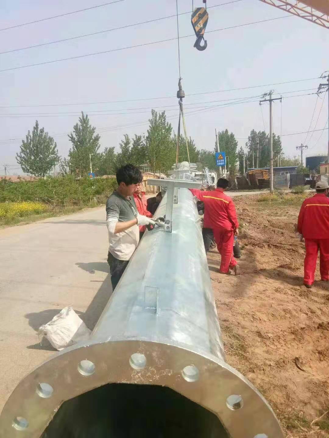 河北生产厂家 钢制电杆 电力钢管塔 钢管杆 电力钢杆图2