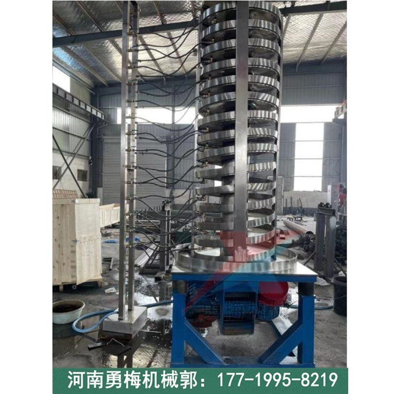 铸造砂 塑料颗粒水冷式垂直螺旋提升机 水循环散热垂直震动提升机图3