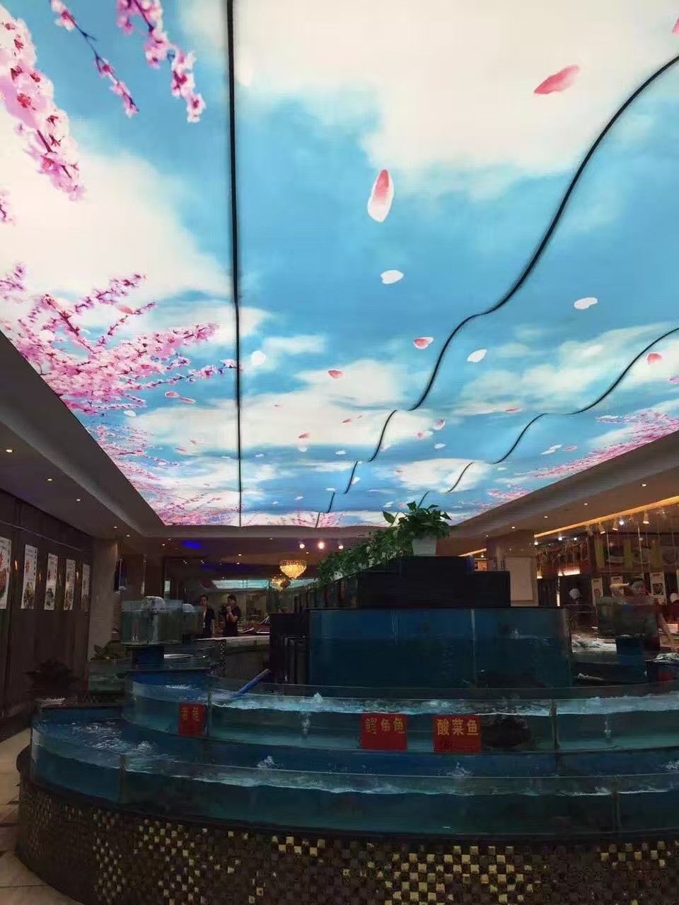 办公楼吊顶 会议室软膜吊顶 软膜灯箱 办公室灯箱 造型吊顶图3