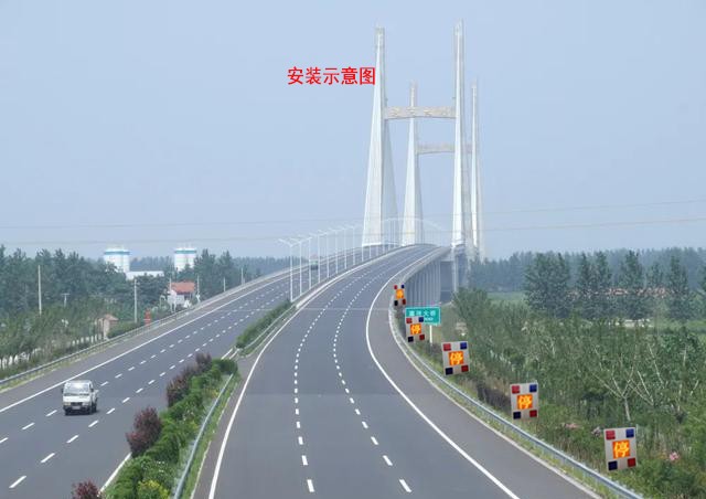 高速公路灾害预警装置 联网停字爆闪预警灯太阳能停字语音爆闪灯图3